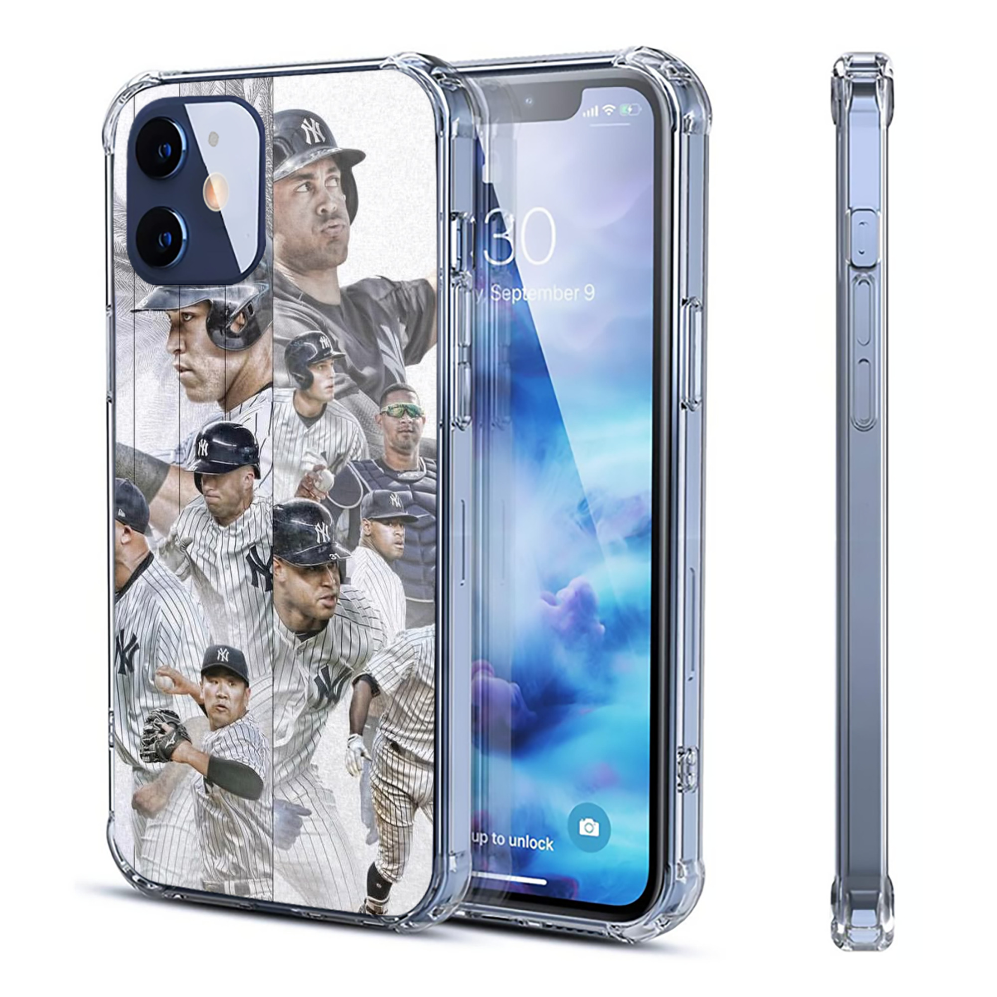 New York Yankees 305 Clear IPhone 12 Case – Soft TPU With UV Print – Enhanced Drop Protection, Precise Fit, Anti-Fingerprint, Customizable Design, Scratch-Resistant, Yellow-Resistant